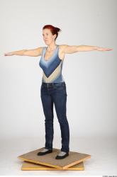 Whole Body Woman Animation references T poses Casual Average Studio photo references